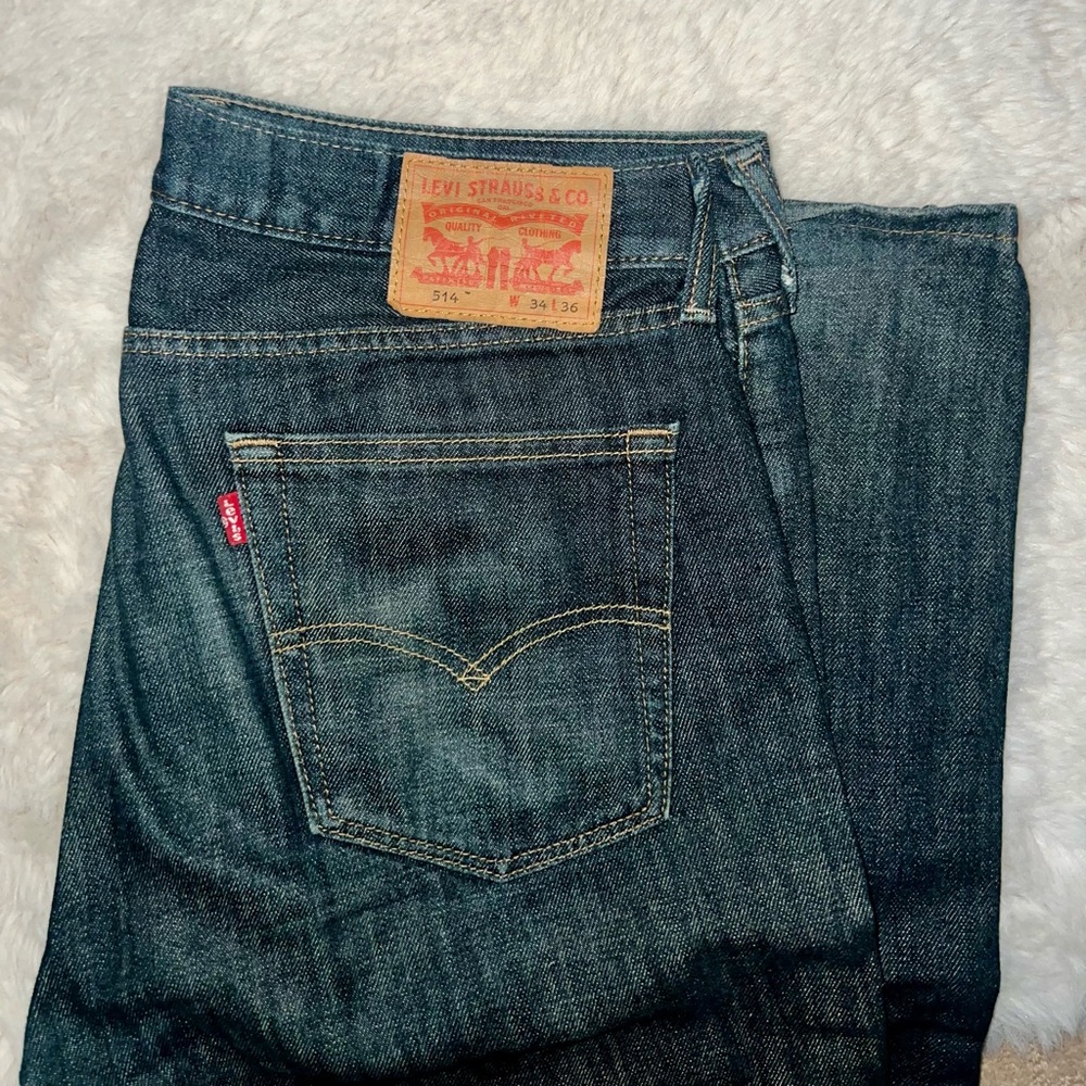 Levi's 514 Levi Strauss Navy rust jeans 34 x 36